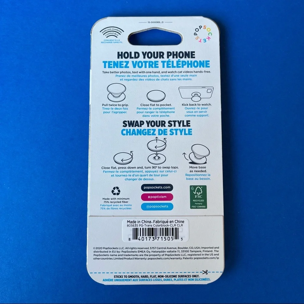 Popsocket - Translucent Colorblock Stripe